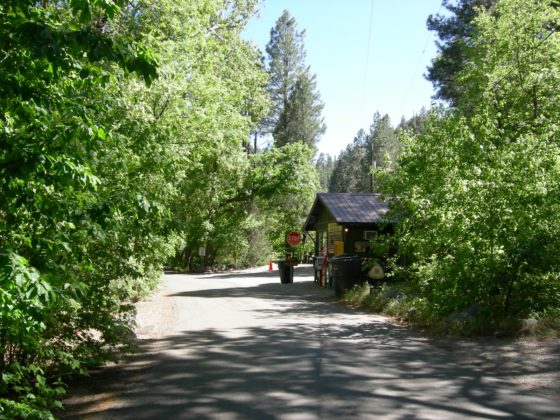 The entrance to Cave Springs Campground